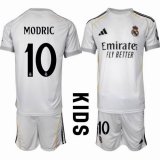 2025-2026 Real Madrid club #10 MODRIC white kid soccer jerseys home