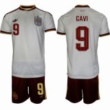 2026 World Cup Spain team #9 GAVI white red soccer jerseys away