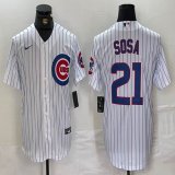 Nike Chicago Cubs #21 Sammy Sosa white majestic MLB baseball jerseys