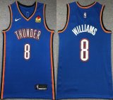 Nike Oklahoma City Thunder #8 Jalen Williams blue nba jersey