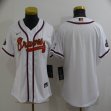 Women Nike Atlanta Braves blank white majestic baseball jersey 2021 MLB World Series