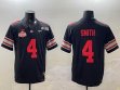 Ohio State Buckeyes #4 Jeremiah Smith black college football jerseys with 2025 championship patch