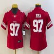 Women Nike San Francisco 49ers #97 Nick Bosa red Color Rush Limited Jersey-BD