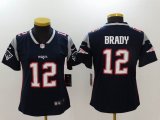 Women Nike New England Patriots #12 Tom Brady blue Color Rush Limited Jersey