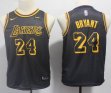 Youth Nike Los Angeles Lakers #24 Kobe Bryant black fashion basketball jerseys-S8