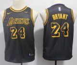 Youth Nike Los Angeles Lakers #24 Kobe Bryant black fashion basketball jerseys-S8