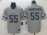 Dallas Cowboys #55 Leighton Vander Esch Nike Gray Color Rush Limited Jersey Inverted version