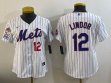 Youth Nike New York Mets #12 Francisco Lindor blue majestic mlb jerseys-BD 02
