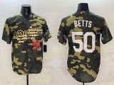 2025 Nike Los Angeles Dodgers 50 Mookie Betts camo majestic baseball jerseys Joint name