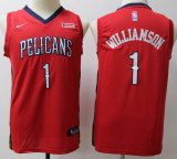 Youth Nike New Orleans Pelicans #1 Zion Williamson red NBA basketball jersey -S8