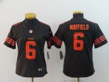 Women Cleveland Browns #6 Kessler brown Nike Color Rush Limited Jerseys-BD