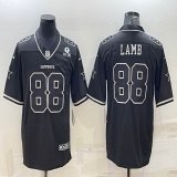 Nike Dallas Cowboys #88 CeeDee Lamb black Color Rush Limited Jersey-BD