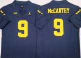 Michigan Wolverines Blue #9 J.J. McCarthy blue college football jerseys