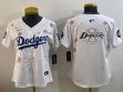 Women 2025 Nike Los Angeles Dodgers blank white fashion majestic baseball jerseys Sakura plate 05