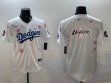 2025 Nike Los Angeles Dodgers blank white fashion majestic baseball jerseys Sakura plate 05