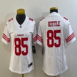 Women 49ers #85 George Kittle nike white Color Rush Limited Jersey