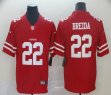 49ers #22 Matt Breida red nike Color Rush Limited Jersey