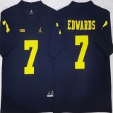 Michigan Wolverines #7 Donovan Edwards blue college footbll jerseys-PNS