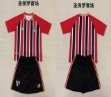 2025-2026 Sao Paulo club red black kid soccer jerseys away