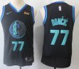 Youth Dallas Mavericks #77 Luca Doncic kid nike black nba jerseys-LT