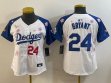 Youth 2025 Nike Los Angeles Dodgers #24 Kobe Bryant white blue fashion majestic baseball jerseys Sakura plate 01