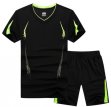Sportswears Summer Sport Suits Men Hiking Running T-Shirts With Shorts-black Sportswears Summer Sport Suits Men Hiking Running T-Shirts With Shorts-black