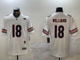 Nike Chicago Bears #18 Caleb Williams white fashion Color Rush Limited Jersey