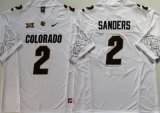 Colorado Buffaloes #2 Shedeur Sanders white college football jerseys-PNS 01