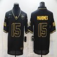 Nike Kansas City Chiefs #15 Patrick Mahomes throwback black Salute to Service Limited Jersey-BD
