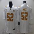 Custom Nike Bears #52 Khalil Mack white Color Rush Limited Jersey Flocking Leopard