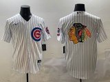 Nike Chicago Cubs blank white MLB baseball jerseys white big logo-BD