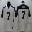 Dallas Cowboys #7 Trevon Diggs white blue Nike Color Rush Limited Jerseys