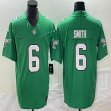 Nike Philadelphia Eagles #6 DeVonta Smith Green throwback Color Rush Limited Jersey -BD Nike Philadelphia Eagles #6 DeVonta Smith Green throwback Color Rush Limited Jersey -BD