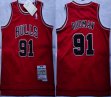 Youth Chicago Bulls #91 Dennis Rodman red Throwback nba basketball jerseys -XD