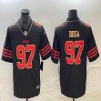 Nike San Francisco 49ers #97 Nick Bosa black red gold Color Rush Limited Jersey