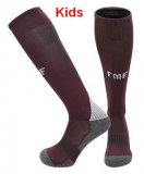 2026 Mexico team dark red kids soccer socks away