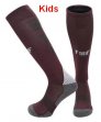 2026 Mexico team dark red kids soccer socks away