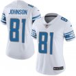 Women Detroit Lions #81 Calvin Johnson Nike white Color Rush Limited Jersey
