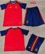 2026-2027 Spain team red blue kids soccer jerseys home