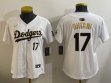 Women Dodgers #17 Shohei Ohtani Nike white gold majestic baseball Jersey