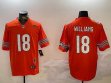 Nike Chicago Bears #18 Caleb Williams orange fashion Color Rush Limited Jersey