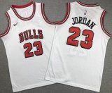 Youth Chicago #23 Michael Jordan white Nike nba basketball jerseys -XD