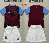 2026-2027 West Ham United club red white kid soccer jerseys home