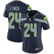 Women Seattle Seahawks 24# Marshawn Lynch blue Color Rush Limited Jersey