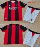 2026-2027 AC Milan club red black kids soccer jerseys home