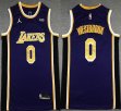 Nike NBA Los Angeles Lakers #0 Westbrook blue nba basketball Jerseys-XD