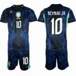 2026-2027 Brazil team #10 NEYMAR JR blue soccer jerseys away 2026-2027 Brazil team #10 NEYMAR JR blue soccer jerseys away