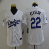 Custom Youth Nike Angeles Dodgers #22 Clayton Kershaw white World Series Champions majestic baseball jersey-BD 01