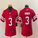 Youth Nike Buffalo Bills #3 Damar Hamlin red Color Rush Limited Jersey-BD