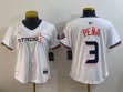 Women Houston Astros #3 Jeremy Pena white nike majestic baseball jerseys Joint name -BD 01